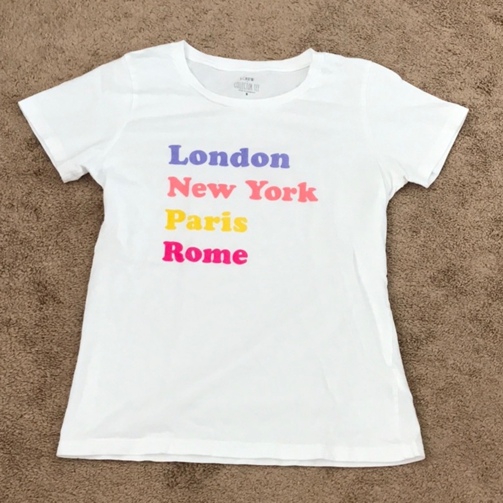 Cities list graphic tee